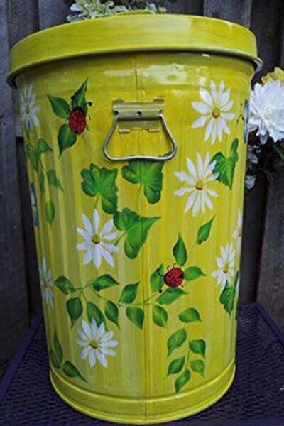 20 Gallon Bright Yellow -Daisy, Greenery, Butterflies and Ladybugs