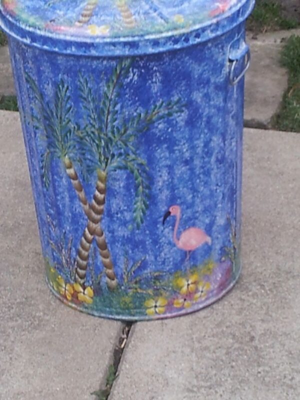 20 Gallon Cobalt Wash, Palm Trees, Floral, Flamingo