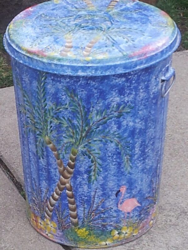 20 Gallon Cobalt Wash, Palm Trees, Floral, Flamingo - Image 3