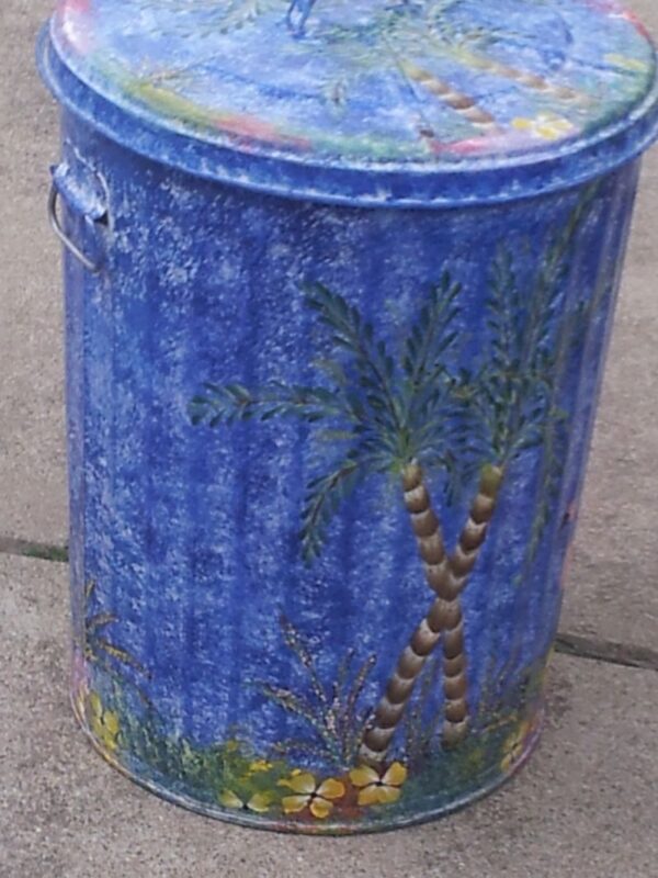 20 Gallon Cobalt Wash, Palm Trees, Floral, Flamingo - Image 2